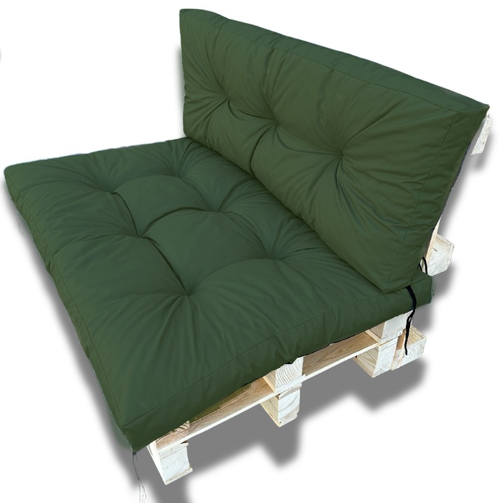 Set perne decorative pentru palete, 120x80cm + 120x40cm, material waterproof, verde