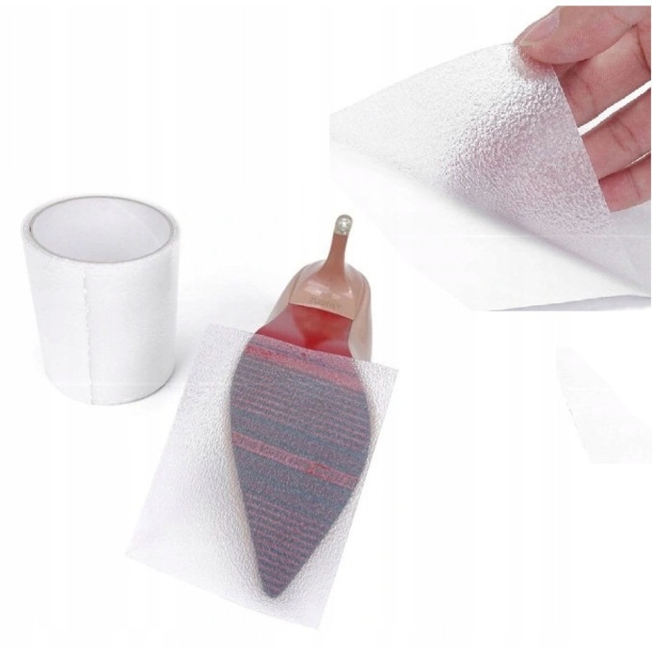 Set de 1m autocolant antiderapant pentru talpa pantofilor, universal, material durabil
