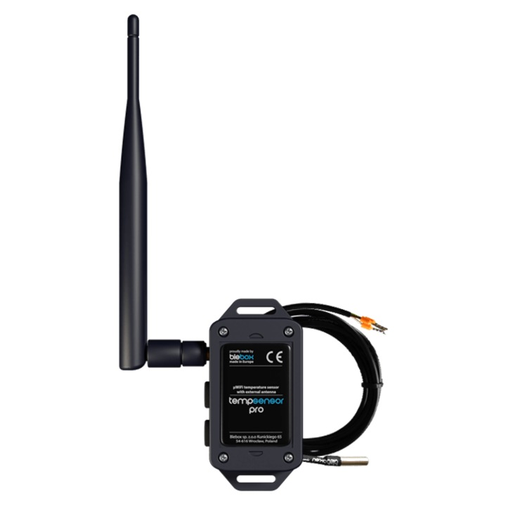 Blebox TempSensor PRO érzékelőkészlet, 4 érzékelő, -55 és +125°C között, WiFi, 50x92x28mm, vízálló