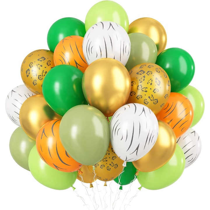 Baloane decorative latexsafari, set 60 bucati, culori vii