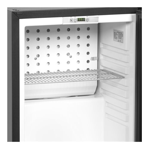 Minibar Tefcold TM35GC, 1 usa sticla, 27/24L, +5/+14°C, R600a, Negru, 402x425x505 mm