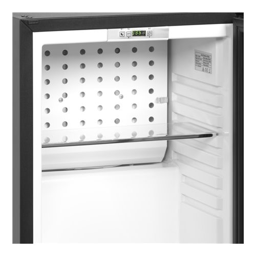 Minibar Tefcold TM35GC, 1 usa sticla, 27/24L, +5/+14°C, R600a, Negru, 402x425x505 mm