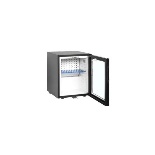 Minibar Tefcold TM35GC, 1 usa sticla, 27/24L, +5/+14°C, R600a, Negru, 402x425x505 mm