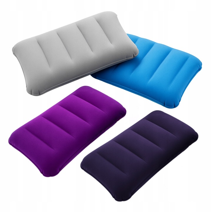 Комплект от 4 ултралеки възглавници, 30x47см, многоцветни, PVC материал и флокиран текстил