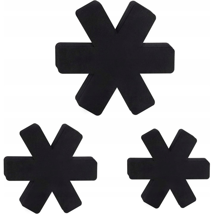 Set 12 protectii pentru vase, 3 dimensiuni, 35x35cm, 29x29cm, 20x20cm