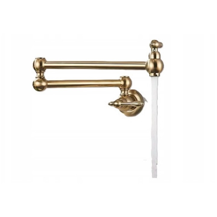 Kancsótöltő csap, sárgaréz, modern/vintage design, forgatható, szerelési tartozékokkal