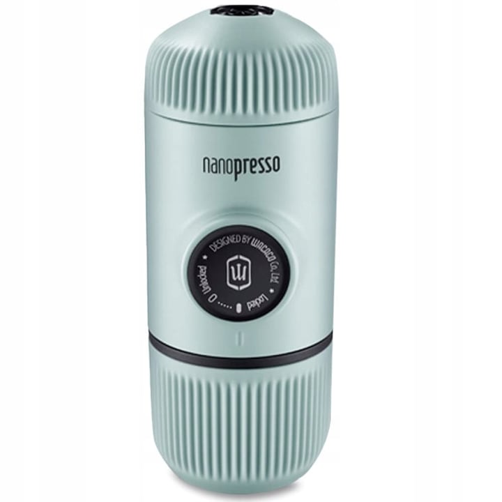 Wacaco Nanopresso Arctic Blue hordozható eszpresszógép, 18 bar, 80 ml, 185x77x72 mm, S-Case tokkal