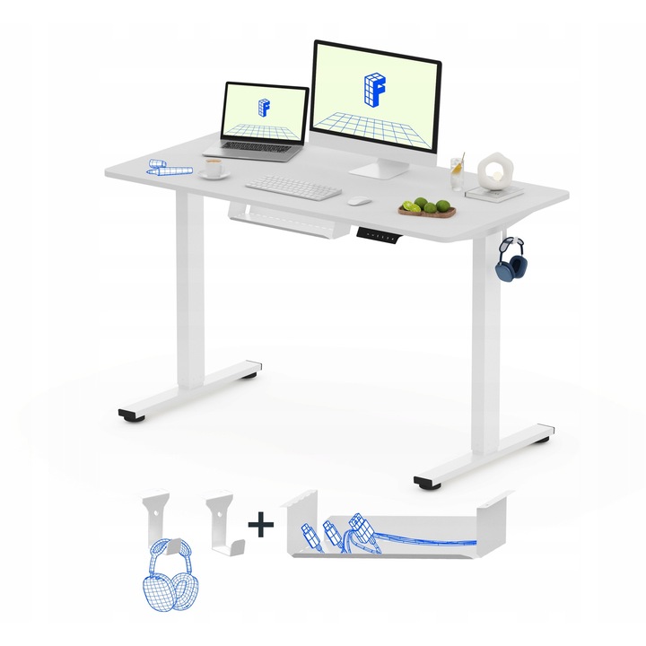 Birou electric reglabil 100x60cm, pentru gaming si birou