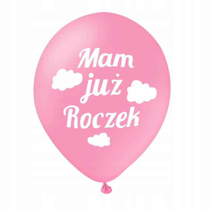 Balon rozpink, 30cm, pentru 1 an, 1 bucata