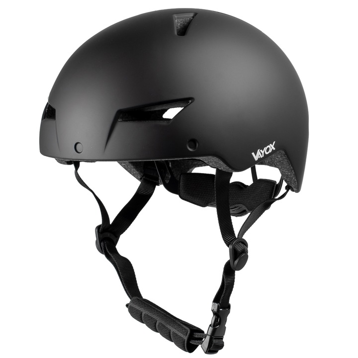 Casca protectie bicicleta Vayox Street M VA0423BMM, Circumferinta 55-58 cm, Cu lumina spate USB-C LED, Negru Mat