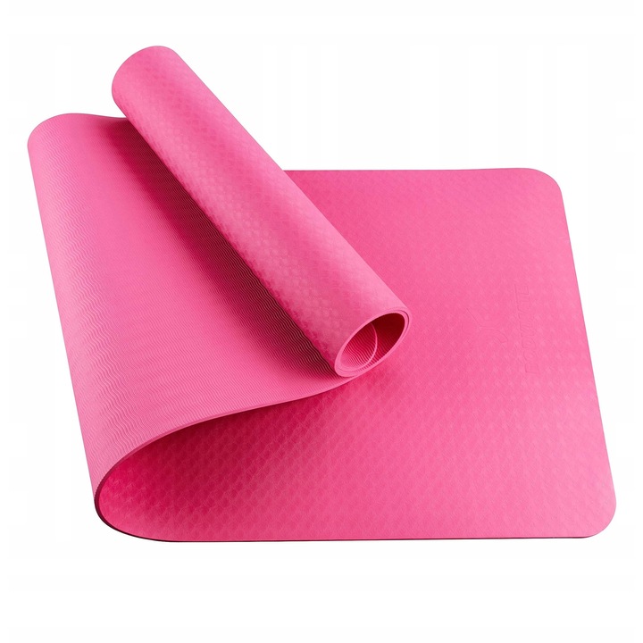 Saltea antrenament BODYMATE antiderapanta roz 183x61cm, 6mm