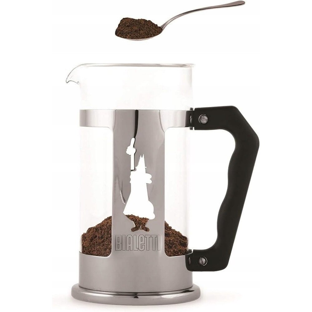 Cafetiere Bialetti, 350ml, design elegant, sticla borosilicata, negru/silver