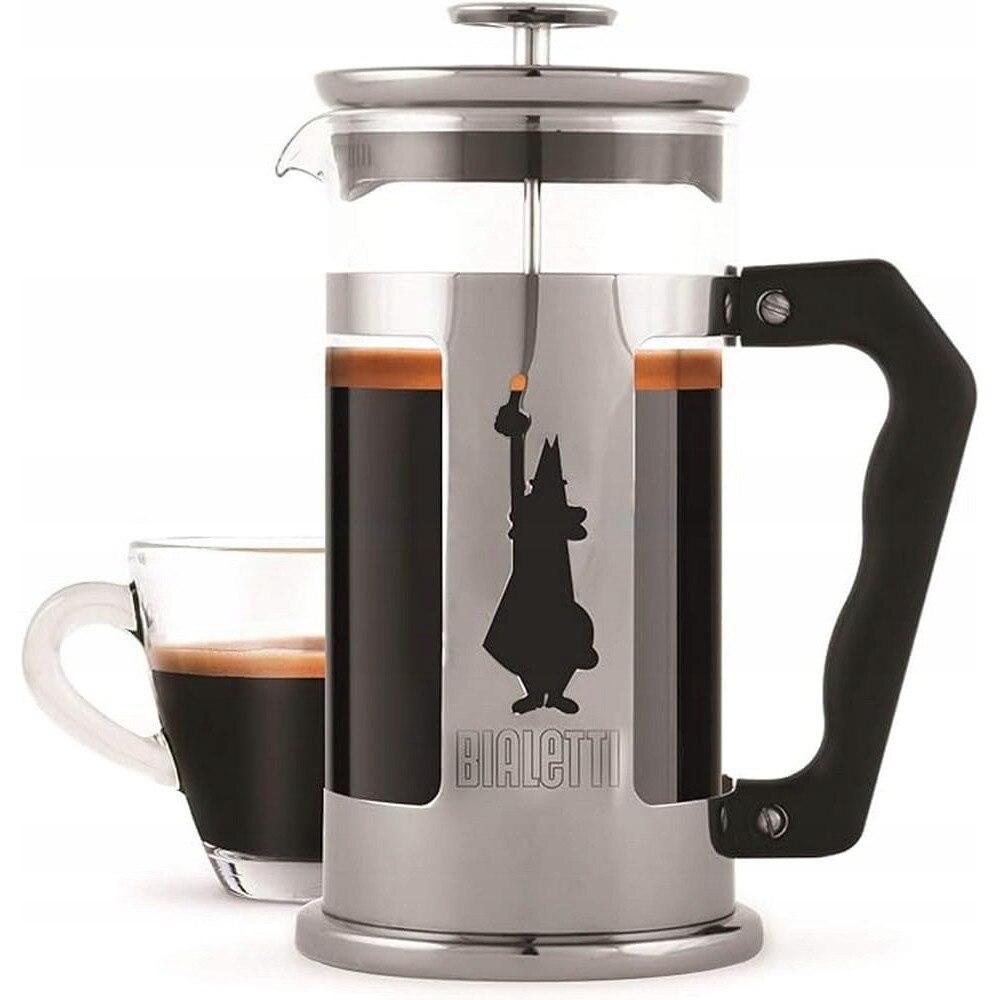 Cafetiere Bialetti, 350ml, design elegant, sticla borosilicata, negru/silver