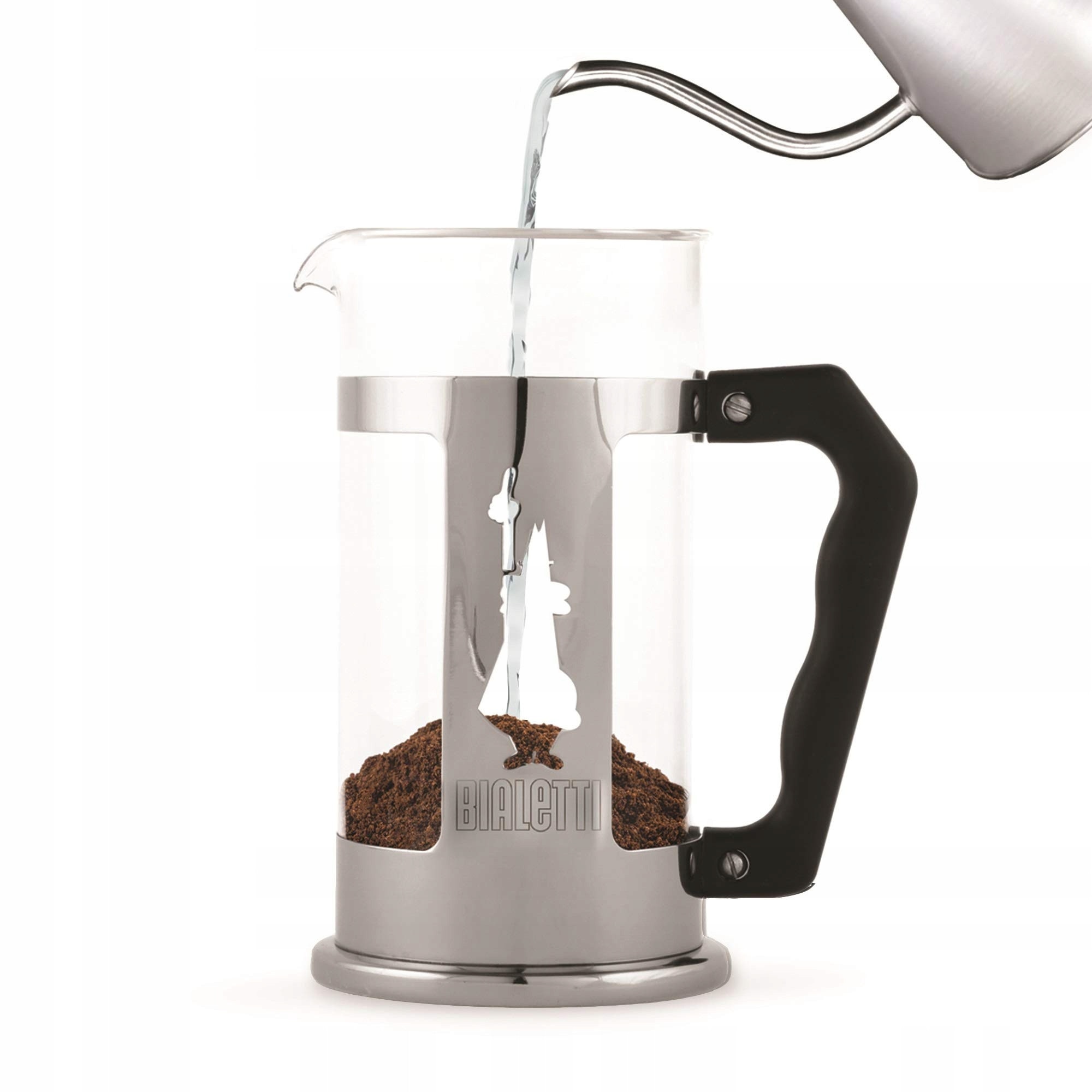 Cafetiere Bialetti, 350ml, design elegant, sticla borosilicata, negru/silver
