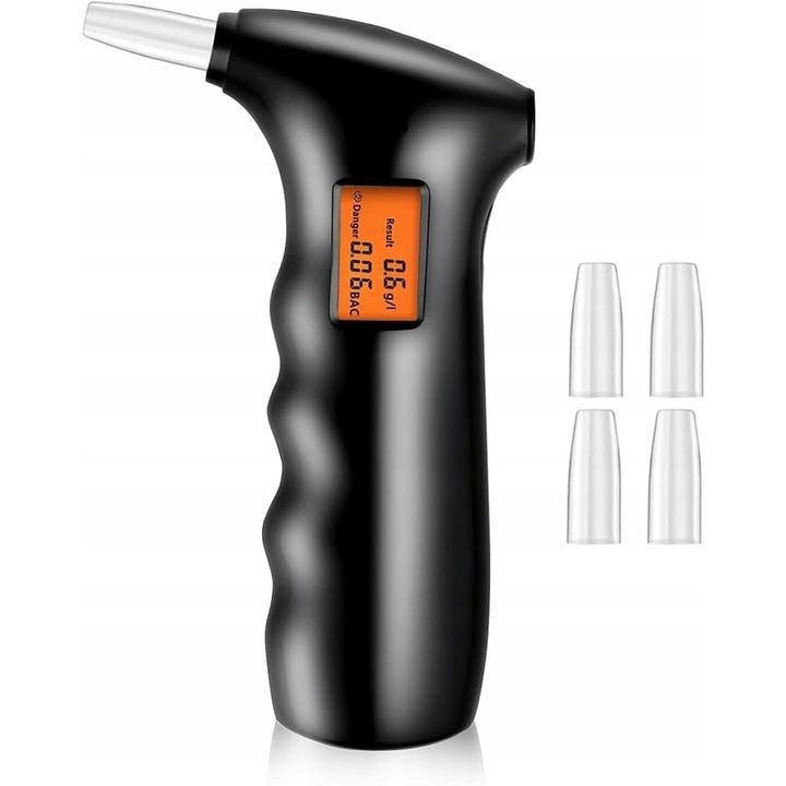 Galaxy alkoholszonda, barátságos, riasztóval, LCD, 11,8x7x2,8cm, 5 újrahasználható fejjel