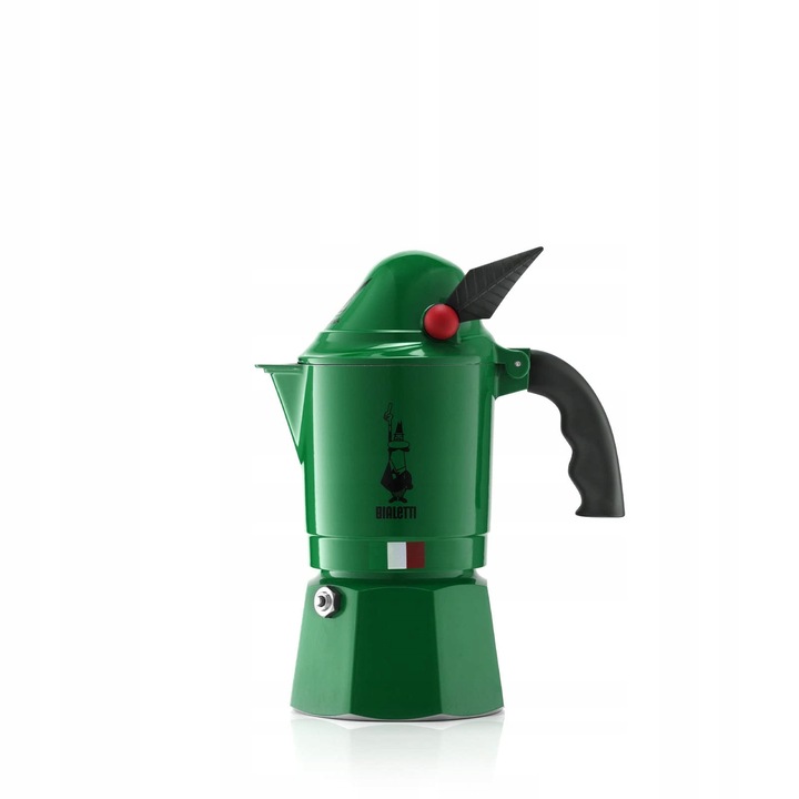 Espressoare pentru aragaz, Bialetti Moka Express, 3 cesti, 130ml, aluminiu, verde
