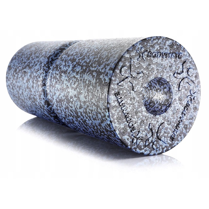 Rola de masaj Bodymate, 35x14cm, pentru antrenament functional, set cu Ebook