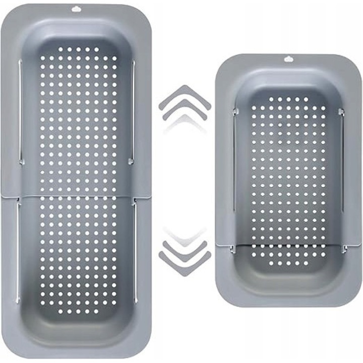 Кухненска цедка, 34,5-48x6,5x20см, PP материал, преносима, лесна за почистване