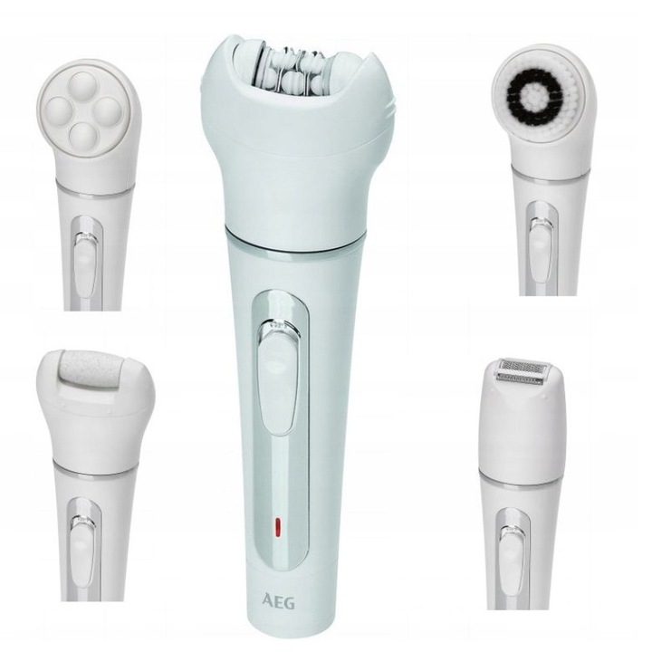Epilator 4 in 1 AEG, alb, cu functii de epilare, barbierit si masaj
