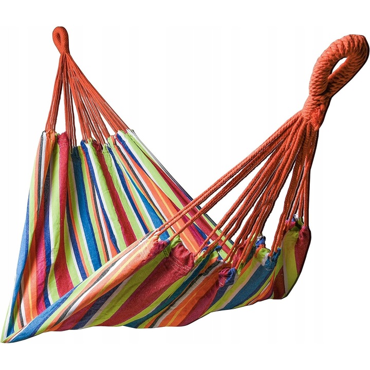 Двоен хамак 210x150cm, 300кг, полипамучен материал, светъл цвят