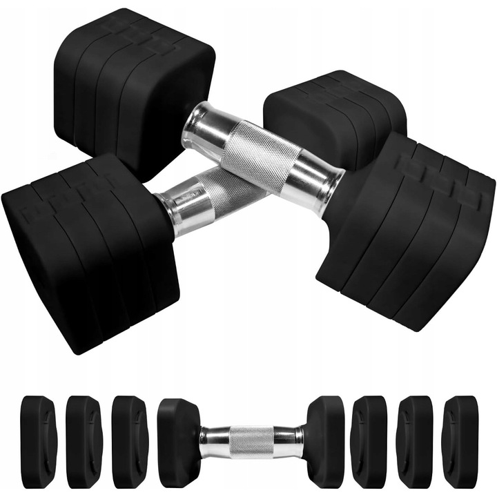Set greutati 4in1 10kg, Compact, Ergonomic, Violet - eMAG.ro