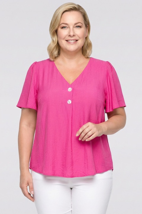 Bluza roz cu maneci fluture