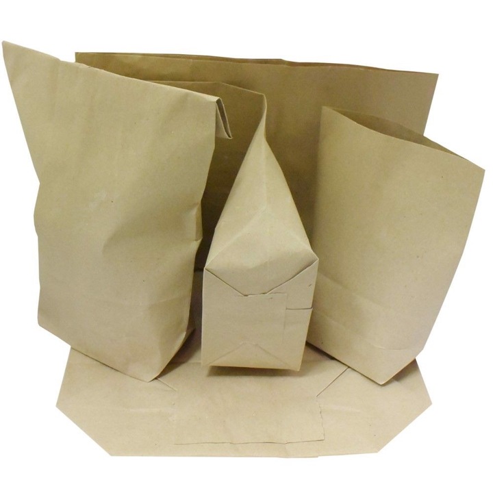 Set de 5kg pungi din hartie gri, rezistente, pentru ambalare, capacitate 0,25kg