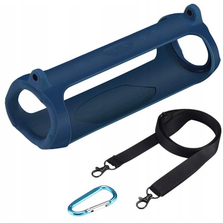 Etui silicon pentru boxa JBL CHARGE 5, moXomi, rezistent la zgarieturi, usor de curatat, negru