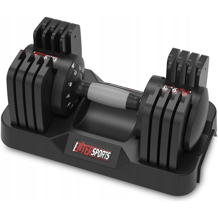 Hantle reglabile 18kg, 5 niveluri, metal, set, 36x18cm