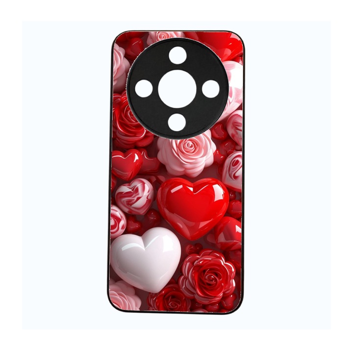 Husa Premium compatibila cu Honor Magic 8 Lite, Silicon TPU, Design Urban Neon Graffiti LOVE Style, Multicolor