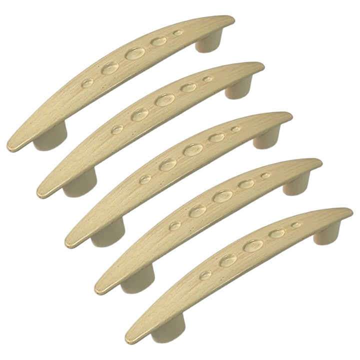 Set 5 Manere din plastic, 2102-04, lungime 130 mm, distanta gauri 96 mm, pin