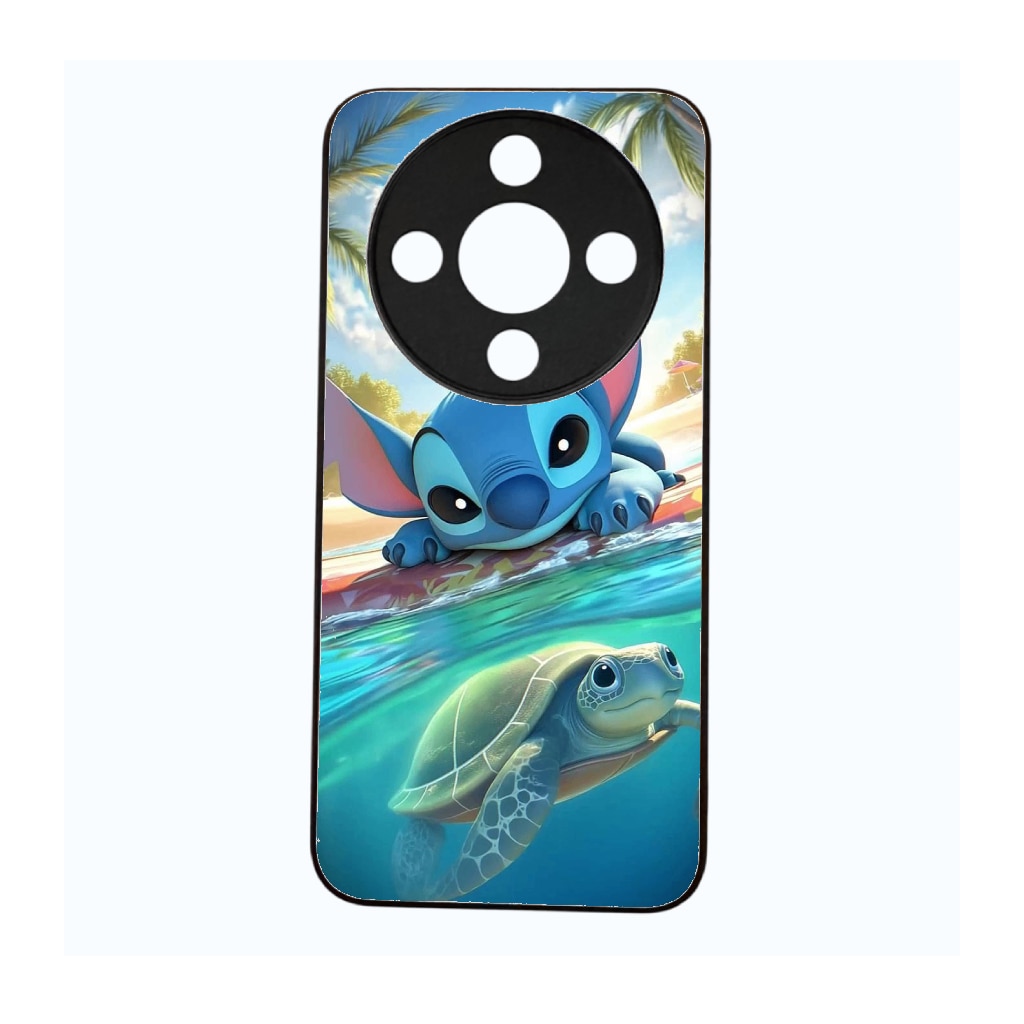 Husa Premium compatibila cu Honor Magic 8 Lite, Silicon TPU, Design Urban Neon Graffiti STITCH Style, Multicolor