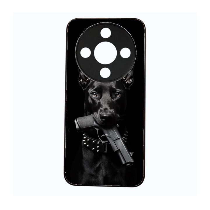 Husa Premium compatibila cu Honor Magic 8 Lite, Silicon TPU, Design Urban Neon Graffiti GUN Style, Multicolor