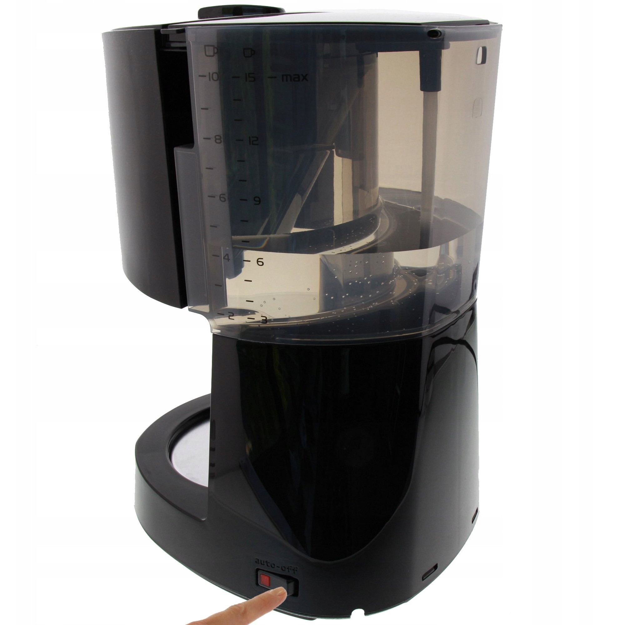Cafetiere Melitta, model cu cana de sticla, 10 cani, negru, 262x207x357mm