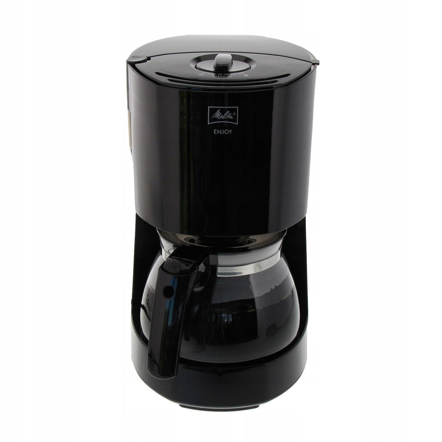 Cafetiere Melitta, model cu cana de sticla, 10 cani, negru, 262x207x357mm