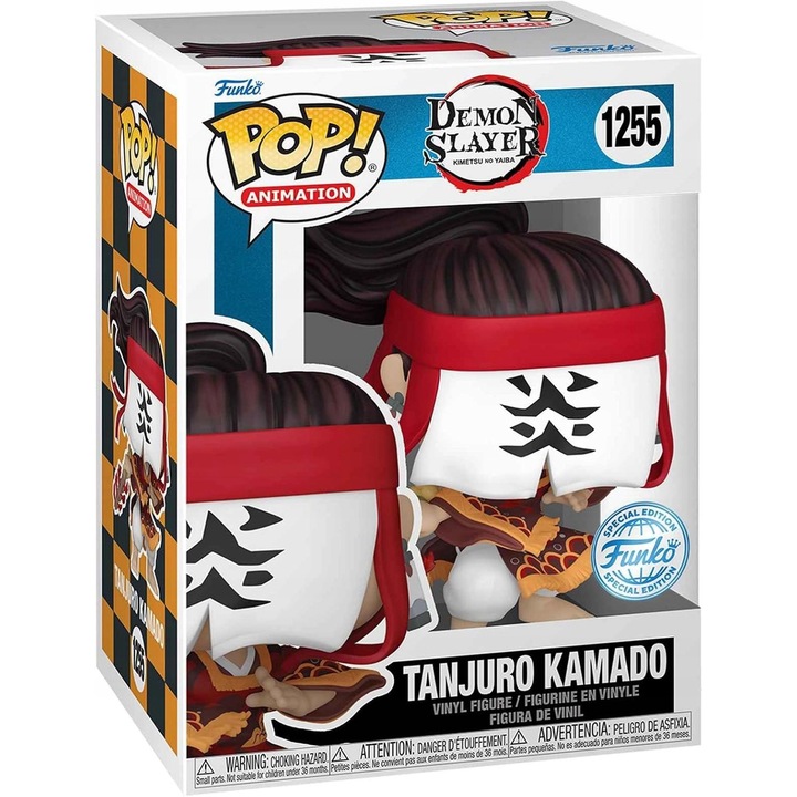 Колекционерска фигурка Funko Tanjuro Kamado, аниме, 9,5 см, златни и карминени детайли, ексклузивно издание