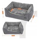 Легло за кучета Feandrea, 70x55x21см, сиво, мек материал, подвижна възглавница