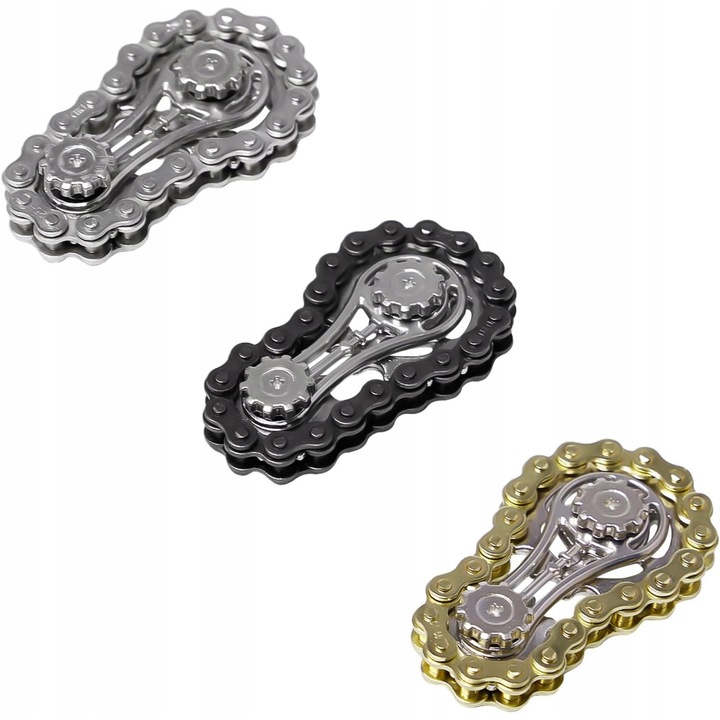 3 darab fém stresszoldó játék szett, színek: arany, ezüst, fekete, kompakt méret