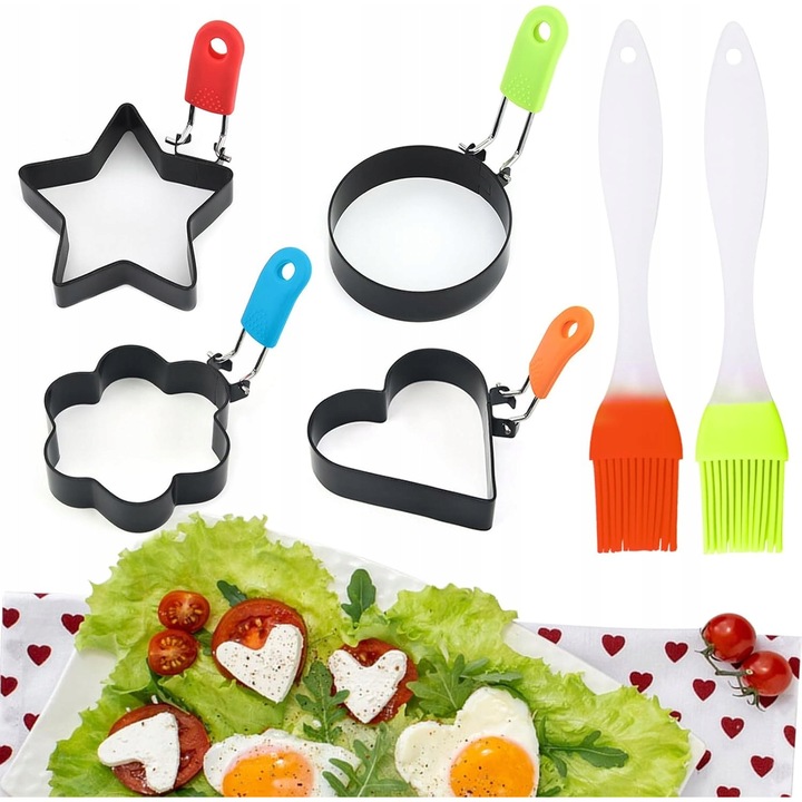 Set forme prajituri, Multicolor, Inox