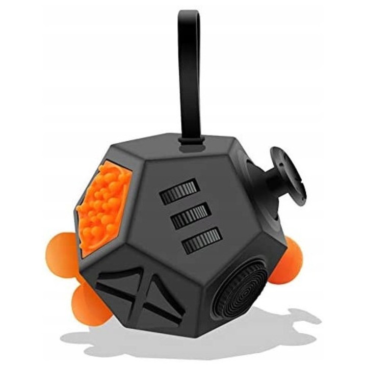 Antistressz kocka Fidget Cube, 12 funkció, többszínű, 5x5cm