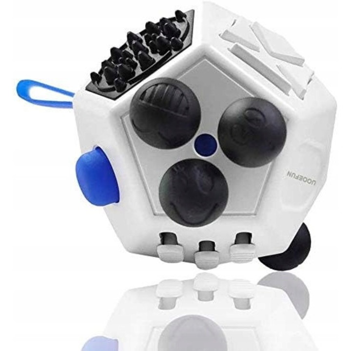 Cub Fidget 12 fete, jucarie antistres pentru copii, design multifunctional, dimensiuni mici, multicolor