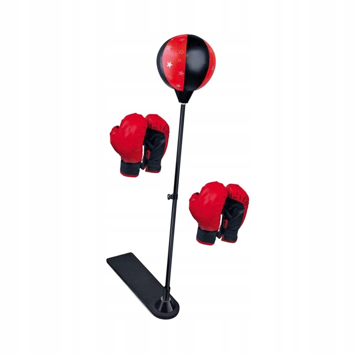 Gruszka de boksare cu suport si pompa, set pentru copii, inaltime reglabila, multicolor
