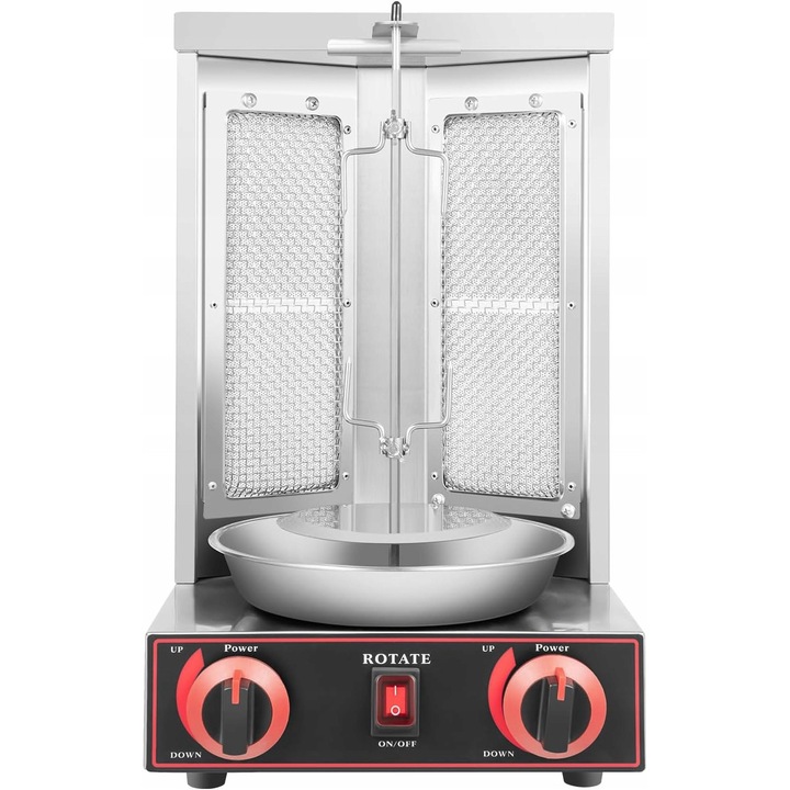 Gratar electric vertical, 3000W, Argintiu