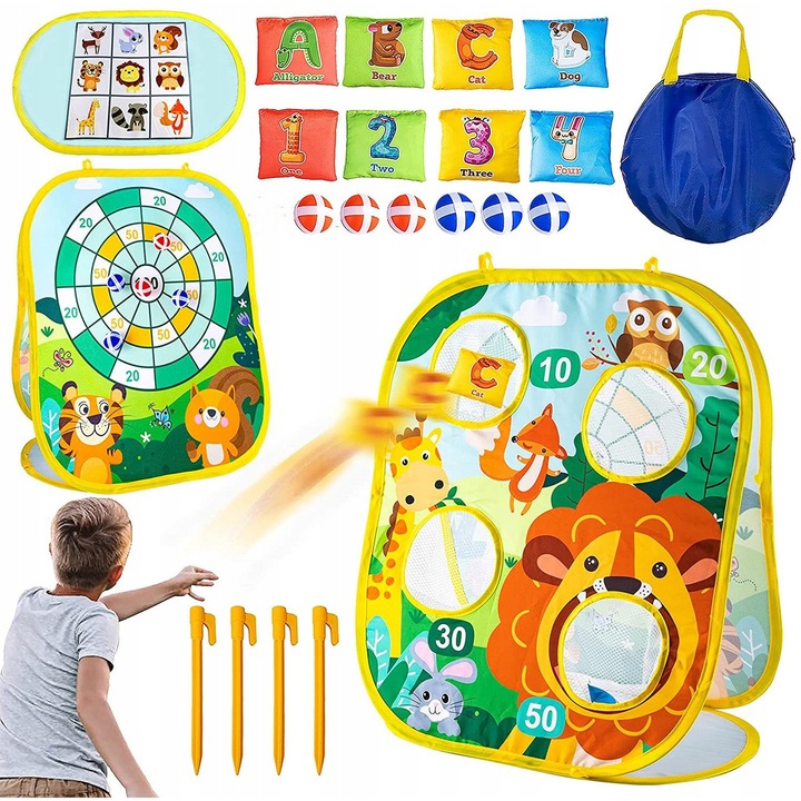 Interaktív játékszett gyerekeknek, 3 az 1-ben, szabadtéri tevékenységek, többszínű, 4 darab