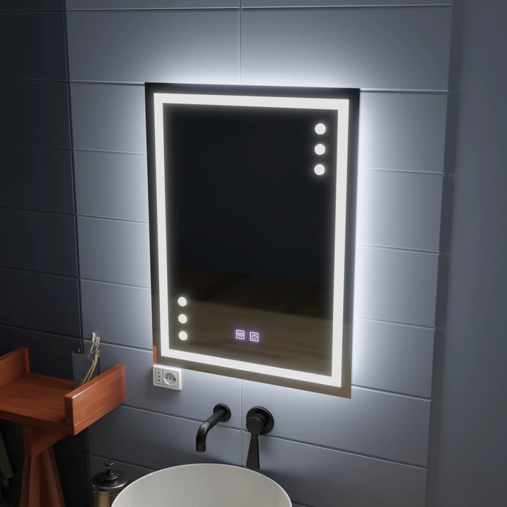 Oglinda LED Touch Infima 24 W, 60*80, Lumina neutra, Touch, Dezaburire