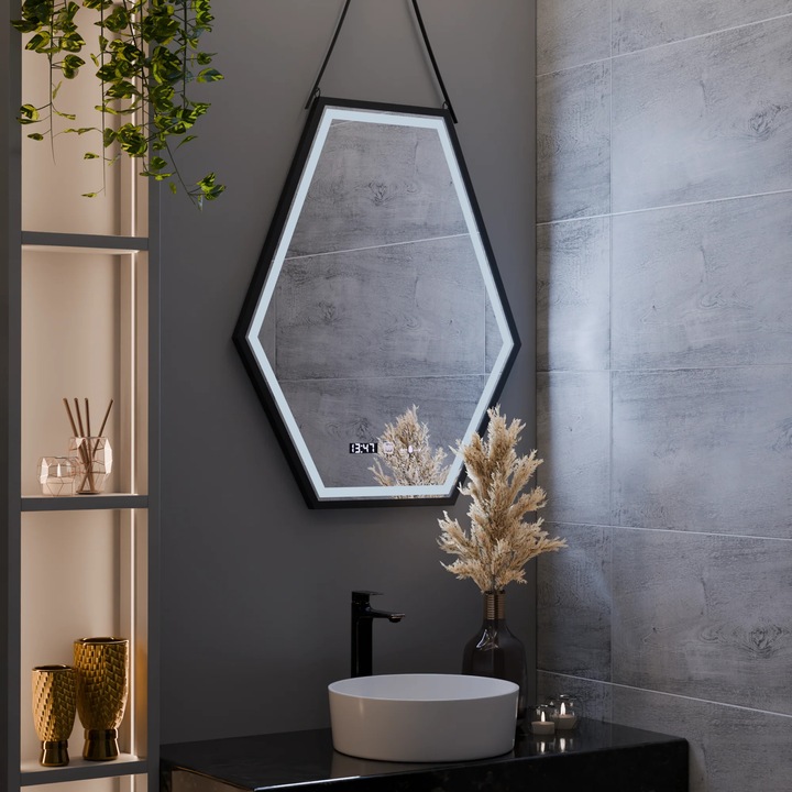 Oglinda LED Rectangulara Senzor MotionGlow Marcello 55*70, Lumina rece