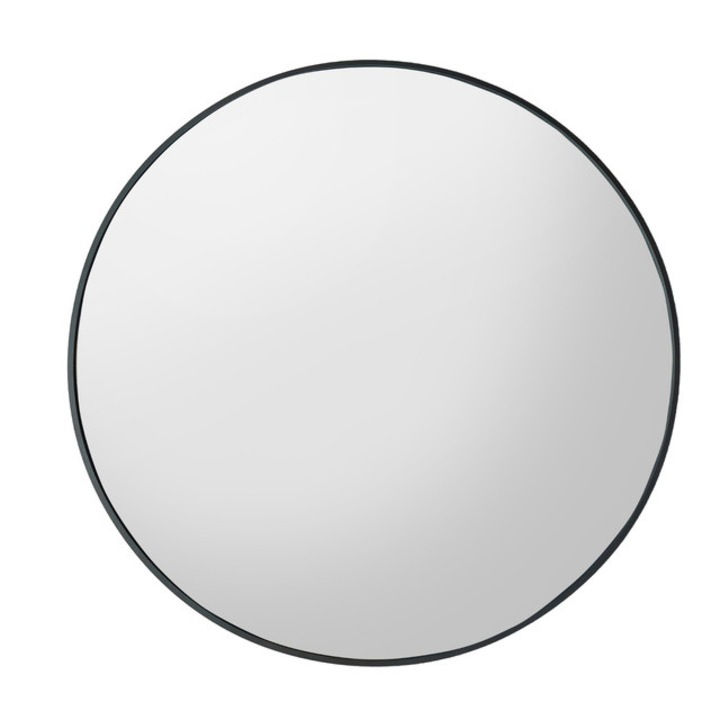 MIRA kerek fali tükör, Ø 80 cm - fekete