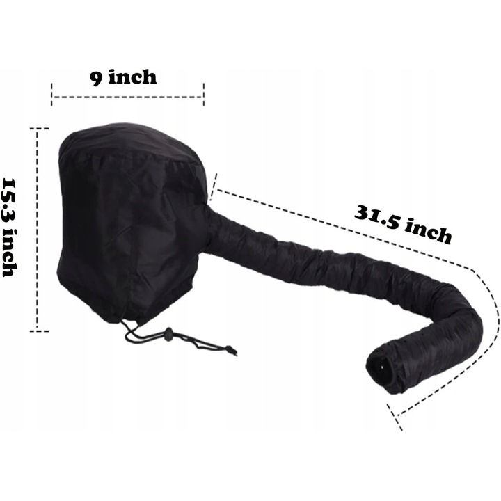 Hajszárító diffúzor, fekete, otthoni használatra, göndör haj formázásához és ápolásához