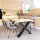 MetaloPro Belaga Extreme Picioare Masa in Forma de X din Otel 160x80x72 cm Design Industrial Robuust Negru Mat