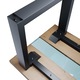 Cadru masa MetaloPro Eta Epox Extreme 200x80x72 cm, Otel Negru Mat, Picioare Reglabile